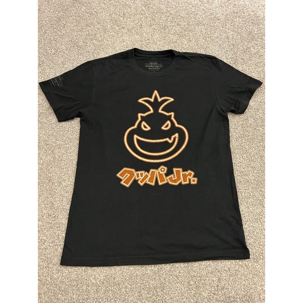 Super Nintendo World Bowser Jr T-Shirt Small Black Excellent Japanese Graphic